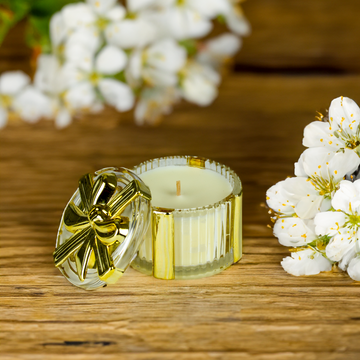 Candle - Gold Bow Jar 140g